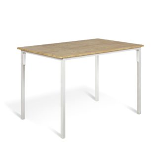 An Image of Argos Home Bolitzo 6 Seater Dining Table - White