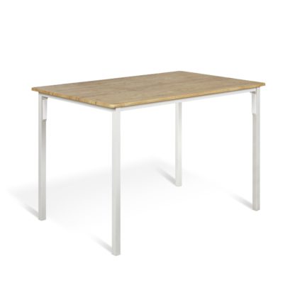 An Image of Argos Home Bolitzo 6 Seater Dining Table - White