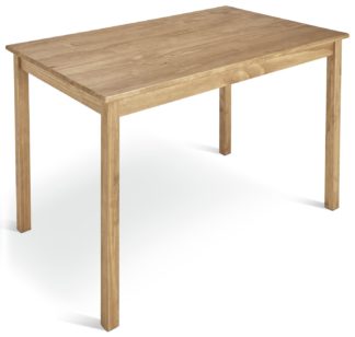 An Image of Argos Home Raye Solid Wood 4 Seater Dining Table - Natural