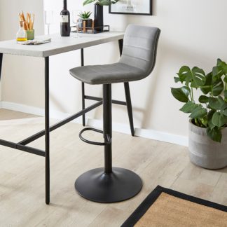 An Image of Jace Adjustable Height Bar Stool Grey