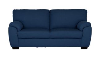 An Image of Argos Home Milano Fabric 3 Seater Sofa - Navy