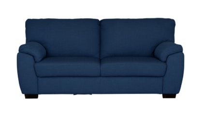 An Image of Argos Home Milano Fabric 3 Seater Sofa - Navy