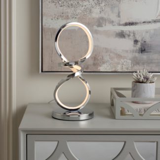 An Image of Octtava Integrated LED Touch Dimmable Table Lamp Chrome