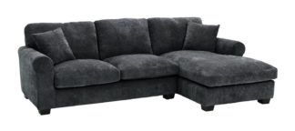 An Image of Argos Home Taylor Fabric Right Hand Corner Sofa - Charcoal