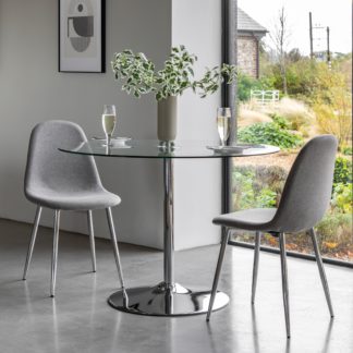 An Image of Franca Glass 4 Seater Dining Table Clear