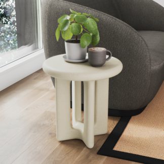 An Image of Rue Concrete Side Table Cream
