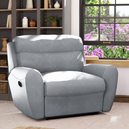 0491aa3492324ef18f98524bd21b40354f9d63f3bdfbe7c2dd9d656df4c7f75d.jpg An Image of Wareham Manual Recliner Snuggle Sofa Honeycomb Chenille Coco