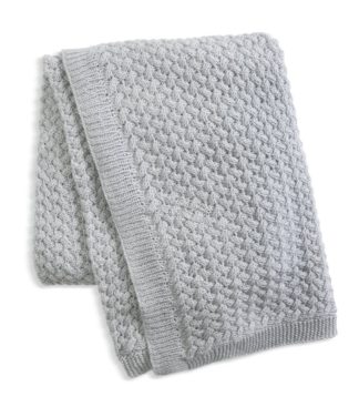 An Image of Habitat Plain Knitted Throw - Grey - 125x150cm