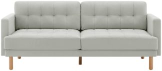 An Image of Habitat Newell Fabric 3 Seater Sofa - Light Grey
