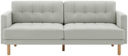 An Image of Habitat Newell Fabric 3 Seater Sofa - Light Grey