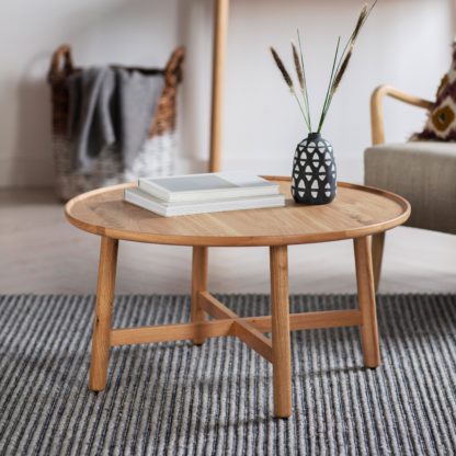 An Image of Kalia Round Coffee Table Grey