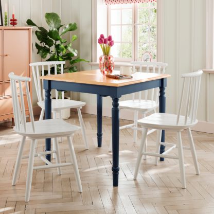 An Image of Harvey 2 Seater Square Extendable Dining Table Natural