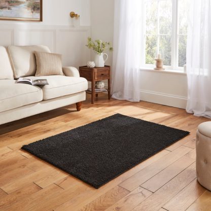 An Image of Washable Shaggy Rug Dove (Grey)