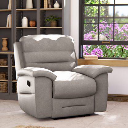 269854521bc888149ba429e3ed2a9a1fc75a8fd7281554869dfef19c5a221b30.jpg An Image of Lulworth Manual Recliner Armchair Honeycomb Chenille Linen