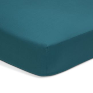 An Image of Habitat Cotton Rich Petrol Fitted Sheet - Single