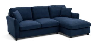 An Image of Argos Home Aleeza Fabric Right Hand Corner Sofa - Navy