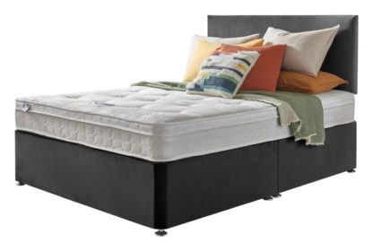 An Image of Silentnight Travis Kingsize Ortho Divan Bed - Charcoal