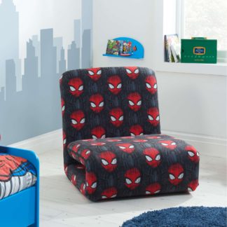 An Image of Marvel Spider-Man Fold Out Bed Chair Black