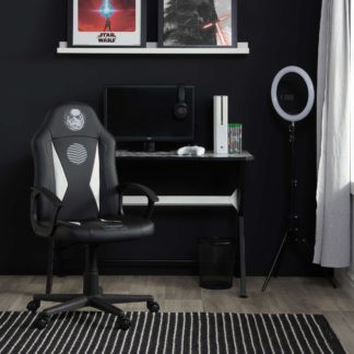 An Image of Star Wars Stormtrooper Black Office Gaming Chair Black