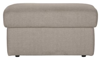 An Image of Argos Home Milano Fabric Footstool - Natural