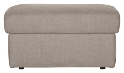 An Image of Argos Home Milano Fabric Footstool - Natural