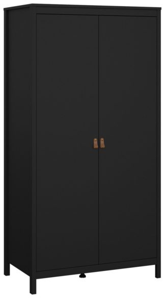 An Image of Tvilum Madrid 2 Door Wardrobe - Black