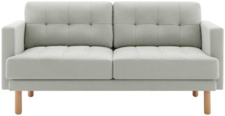 An Image of Habitat Newell Fabric 2 Seater Sofa - Light Grey
