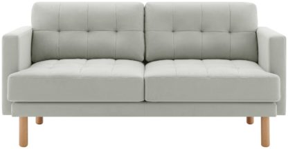38be82a54f51ba4575b76d63fc4afb7bb0574246926bb7f3c45d79081f66a3ce.jpg An Image of Habitat Newell Fabric 2 Seater Sofa - Light Grey