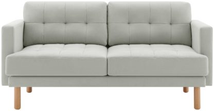 An Image of Habitat Newell Fabric 2 Seater Sofa - Light Grey