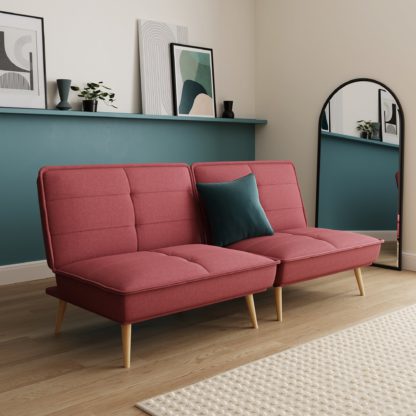 An Image of Frankie Split Flatweave Sofa Bed Teal (Green)