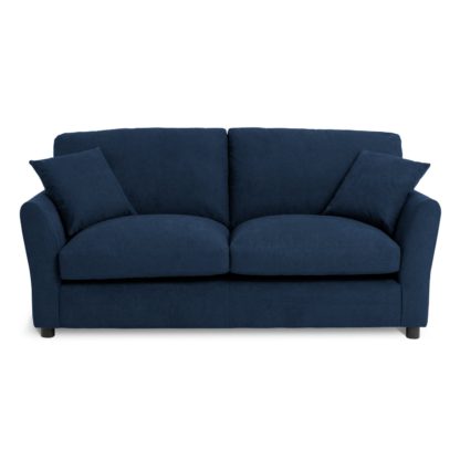 An Image of Argos Home Aleeza Fabric 3 Seater Sofa - Navy