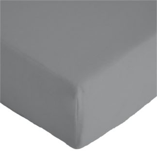 An Image of Argos Home Plain Grey Fitted Sheet - King size