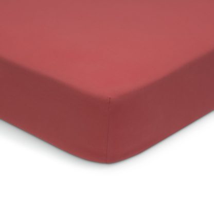 An Image of Habitat Cotton Washed Cinnamon Fitted Sheet - King size