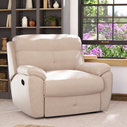 An Image of Abbotsbury Manual Recliner Snuggle Sofa Honeycomb Chenille Coco