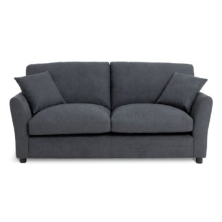 An Image of Argos Home Aleeza Fabric 3 Seater Sofa - Charcoal