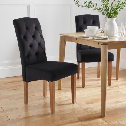 An Image of Darcy Set of 2 Velvet Dining Chairs Velvet Silver