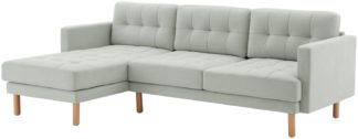 An Image of Habitat Newell Fabric Left Hand Corner Sofa - Light Grey