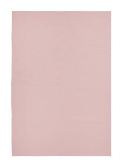 An Image of Argos Home Plain Cotton Flatweave Rug -Pink - 120x170cm