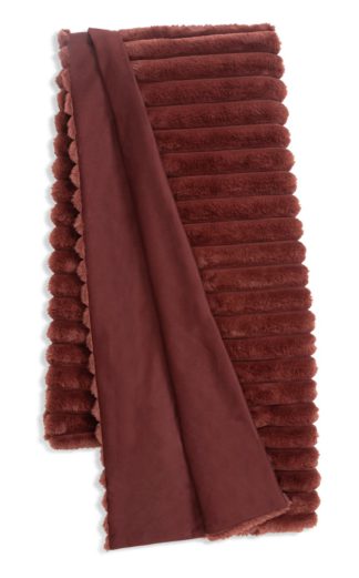 An Image of Habitat Jumbo Ribbed Bunny Fur Throw - 125x150cm