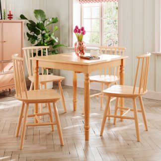 An Image of Harvey 2 Seater Square Extendable Dining Table Natural