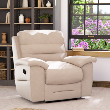 715b300475332e443d261f9ddffe8fef96a52e44bb5fdd0591664b1c75868f63.jpg An Image of Lulworth Manual Recliner Armchair Honeycomb Chenille Linen