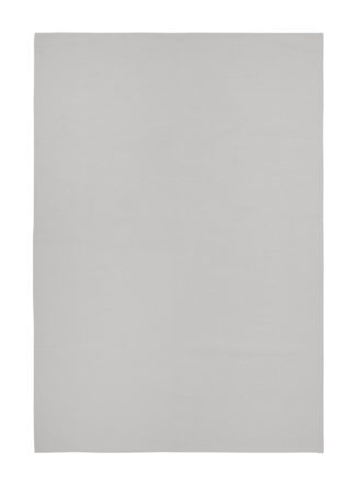 An Image of Argos Home Plain Cotton Flatweave Rug - Grey - 60x90cm