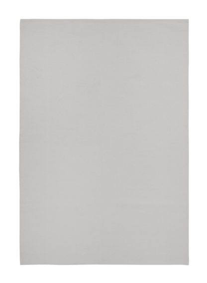 An Image of Argos Home Plain Cotton Flatweave Rug - Grey - 60x90cm