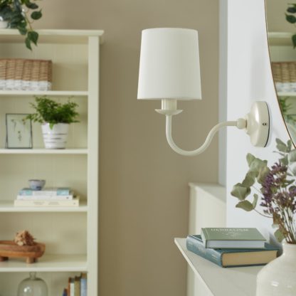 An Image of Argos Home Twist Metal Wall Light - Cream