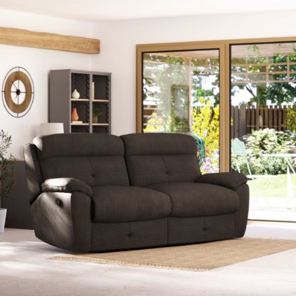 An Image of Abbotsbury 3 Seater Manual Recliner Sofa Chenille Sand