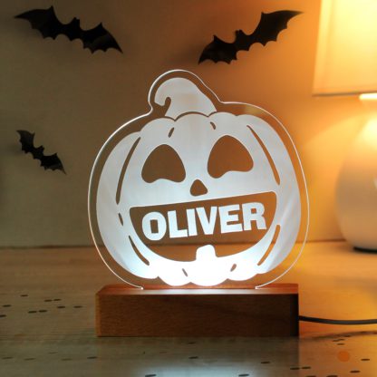83f496ded70b362fed1bfa6d99c9a7b20d28597f9fa8a9e625c31cf3e18816ce.jpg An Image of Personalised Pumpkin LED Light Clear