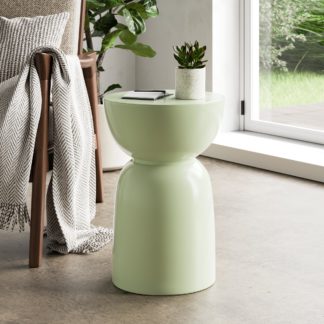 An Image of Cara Indoor/Outdoor Side Table, Light Green Green