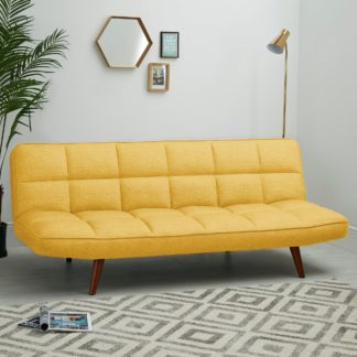An Image of Xander Ochre Pop Clic Clac Sofa Bed Mustard Xandar