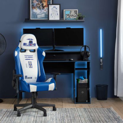 An Image of Star Wars R2D2 Hero Gaming Chair Blue