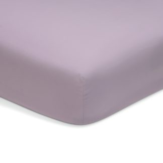 An Image of Habitat Polycotton Lilac Fitted Sheet - King size